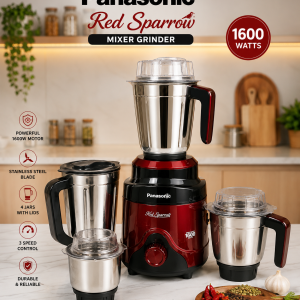Panasonic PRO Red Sparrow Mixer Grinder – Powerful 1600W